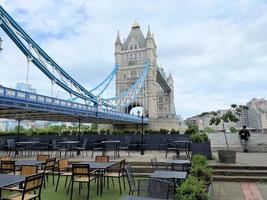 London in the UK in June 2022. A view of Tower Bridge in London photo