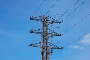 Electrical towers transporting electrical energy photo