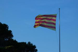 Flags fluttering in the wind photo