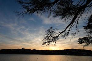 sunset or sunrise, contrasts and lights in the horizon, contrasts photo