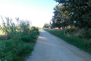 Llobregat river and adjacent roads in the Baix Llobregat region very close to the city of Barcelona. photo