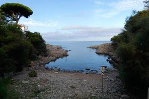 Costa brava and coastal path along the rugged coastline of northern catalonia, Spain photo