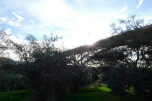 Bridge over the Llobregat river, engineering work for the passage of cars, trucks and buses. photo