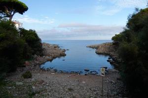 Costa brava and coastal path along the rugged coastline of northern catalonia, Spain photo