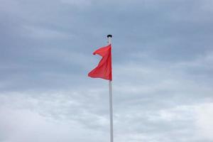 Flags fluttering in the wind photo