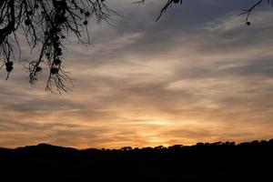 sunset or sunrise, contrasts and lights in the horizon, contrasts photo