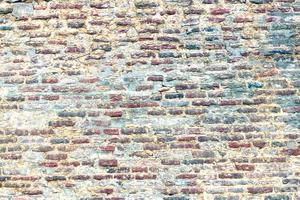 Closeup Red Stone with white Marble Frame heritage Building wall photo