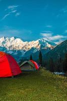 Camping fairy meadows nanga parbat view point beautiful landscape mountains view photo