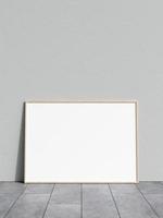 Blank poster frame mockup. Empty picture frame mockup. Blank photo frame. Frame mockup for photo, print, painting, artwork presentation. Frame mockup. Clean, modern, minimal frame. 3d rendering