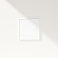 Minimal frame mockup on white wall. Poster mockup. Clean, modern, minimal frame. 3d rendering. photo