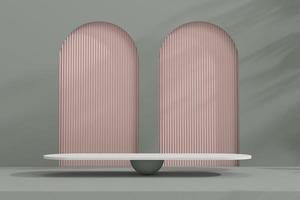 3D Podium for the product with arches in the Background photo