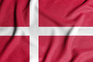 National flag of the Denmark. The main symbol of an independent country. photo