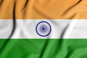 bandera nacional de la india. el principal símbolo de un país independiente. bandera de india un atributo del gran tamaño de un estado democrático.