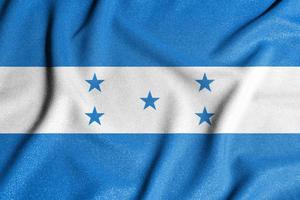 National flag of the Honduras. The main symbol of an independent country. photo