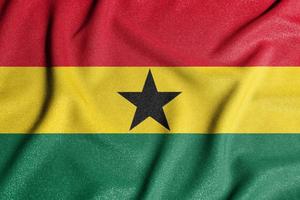 bandera nacional de ghana. el principal símbolo de un país independiente. foto