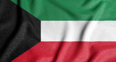 National flag of the Kuwait. The main symbol of an independent country. Flag of Kuwait. photo