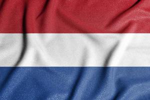 National flag of the Netherlands. The main symbol of an independent country. Flag of Netherlands. photo