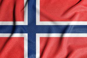 National flag of the norway, spitsbergen, bouvet. The main symbol of an independent country. Flag of norway, spitsbergen, bouvet. photo