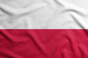 National flag of the Poland. The main symbol of an independent country. photo