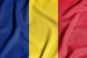 National flag of the Romania. The main symbol of an independent country. Flag of Romania. photo