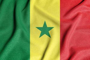 bandera nacional del senegal. el principal símbolo de un país independiente. bandera de senegal foto
