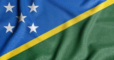 bandera nacional de las islas salomón. el principal símbolo de un país independiente. bandera de las islas salomón. un atributo del gran tamaño de un estado democrático.
