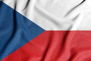 bandera nacional de la República Checa. el principal símbolo de un país independiente. bandera de chequia. un atributo del gran tamaño de un estado democrático. foto