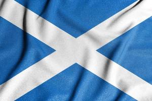 bandera nacional de escocia. el principal símbolo de un país independiente. bandera de escocia. un atributo del gran tamaño de un estado democrático. foto