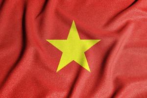 National flag of the Vietnam. The main symbol of an independent country. Flag of Vietnam. photo