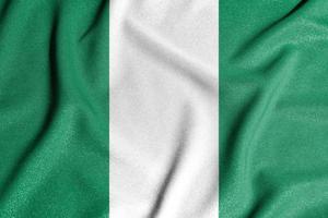 National flag of the Nigeria. The main symbol of an independent country. Flag of Nigeria. photo