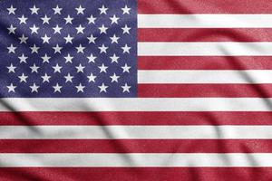 bandera nacional de los estados unidos de america. el principal símbolo de un país independiente. foto