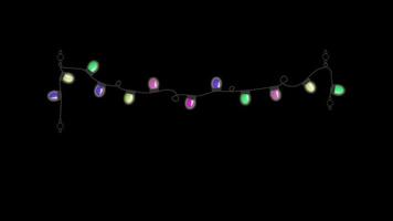 light bulb string flashing Blinking lights. party, Merry Christmas lights or new year background animation. Glowing garlands. Party, event and celebrations. video