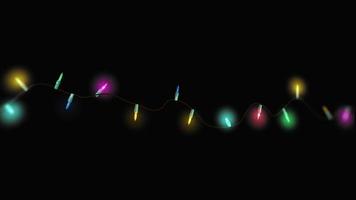 light bulb string flashing Blinking lights. party, Merry Christmas lights or new year background animation. Glowing garlands. Party, event and celebrations. video