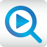 ícone de gradiente de pesquisa de vídeo png