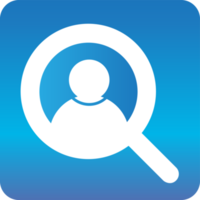 user search gradient icon png