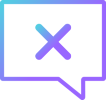 delete chat modern gradient icon png