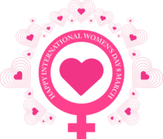 Abzeichen zum internationalen Frauentag png