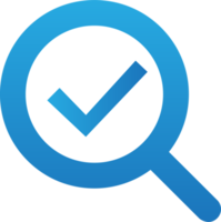 checkmark search gradient icon png