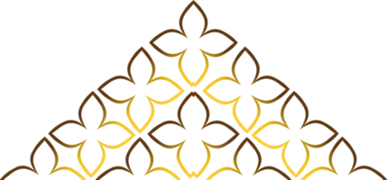 luxurious floral gold design ornament png