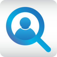 user search gradient icon png