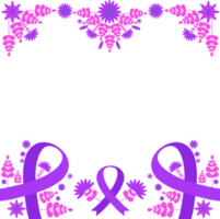 world cancer day purple ribbon png