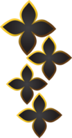 luxurious floral gold design ornament png