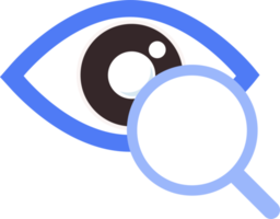 icône de recherche de virus oculaire png