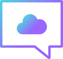 icono de gradiente moderno de chat en la nube png