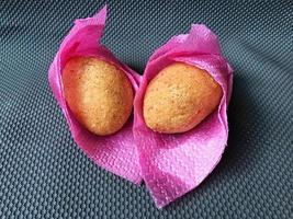 Indonesian Traditional Fritters  Combro, made from deep fried cassava and filled with spice inside photo