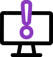 icono de advertencia de la computadora png