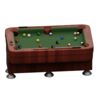 Jeu de billard en rendu 3d parfait pour un projet de conception png