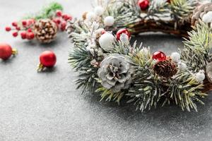 Decorative festive Christmas wreath photo