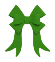 Transparent PNG Beautiful Green Bow and Ribbon.