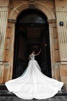 Elegant bride in a wedding dress photo